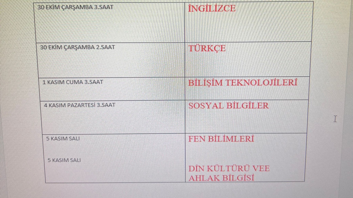 2024-2025 1.DÖNEM 1. YAZILI TARİHLERİ DUYURUSU